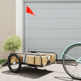 Remorque Pour Vélo Noir 135x70x37 Cm Fer