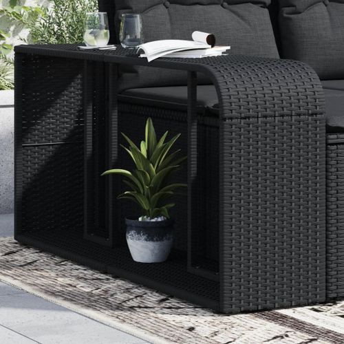 Vidaxl Étagères De Rangement 2 Pcs Noir Résine Tressée