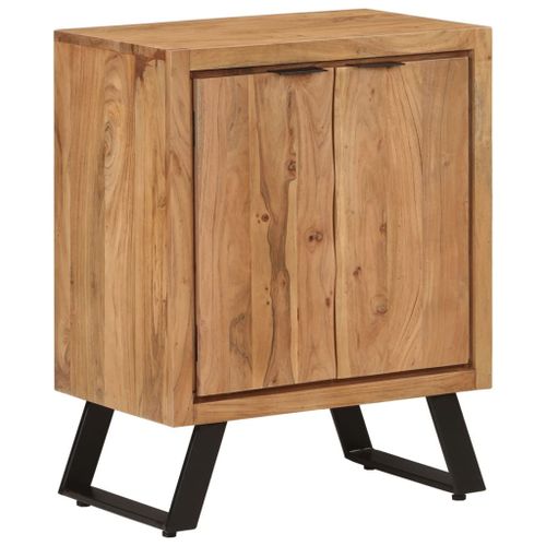 Vidaxl Buffet Avec 2 Portes 55x36x72 Cm Bois Massif D'acacia