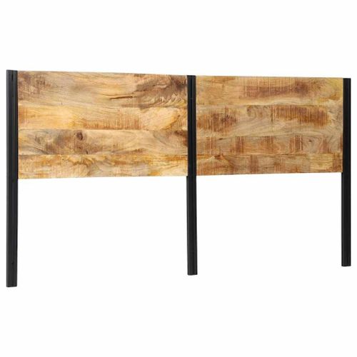 Vidaxl Tête De Lit 200 Cm Bois Massif Manguier Et Fer