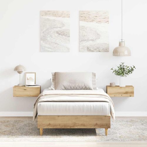 Vidaxl Cadre De Lit Sans Matelas Chêne Artisanal 75x190 Cm
