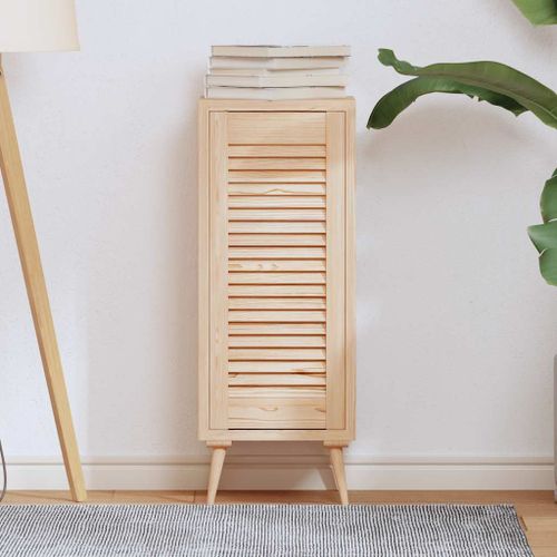 Vidaxl Porte D'armoire À Persiennes 69x29,5 Cm Bois De Pin Massif