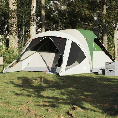 Tente Familiale Tunnel 6 Personnes Vert Imperméable