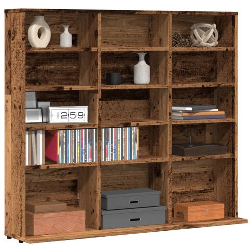 Vidaxl Armoire À Cd Vieux Bois 100x23x89,5 Cm Bois D'ingénierie