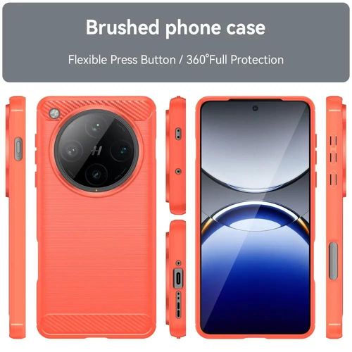 Coque Pour Oppo Find X8 Pro 5g - Housse Etui Silicone Gel Carbone + Verre Trempe - Rouge