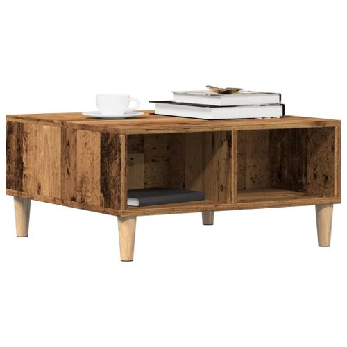 Vidaxl Table Basse Vieux Bois 60x60x30 Cm Bois D'ingénierie