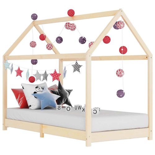 Vidaxl Cadre De Lit D'enfant Bois De Pin Massif 90 X 200 Cm