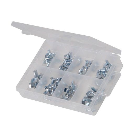 COFFRET D' ECROUS A OREILLES OU AILETTES METRIQUES DE M4 A M12
