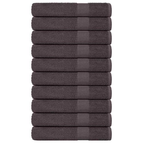 vidaXL Serviettes de sauna 10 pcs anthracite 80x200 cm 100% coton