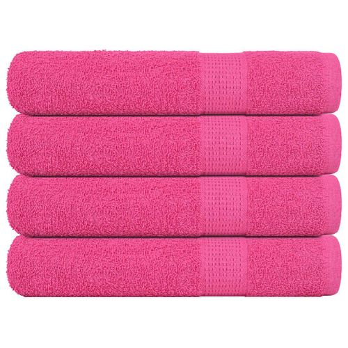Vidaxl Serviettes 4 Pcs Rose 100x200 Cm 360 G/M² 100% Coton