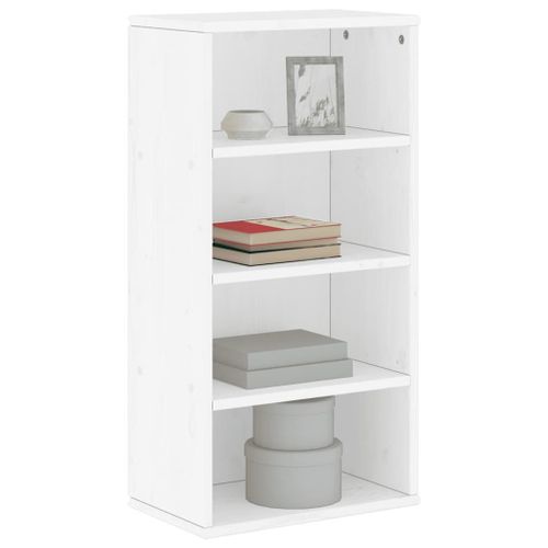 Vidaxl Armoire Latérale Odda Blanc 40x24x79 Cm Bois Massif Pin