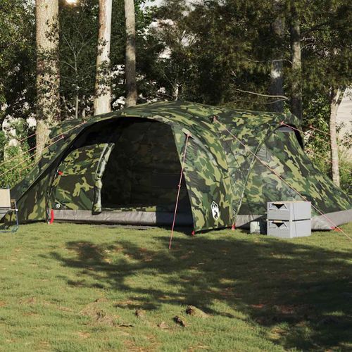 Tente Familiale À Dôme 6 Personnes Camouflage Imperméable