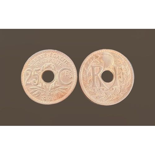 France 25 Centimes Lindauer 1920 Fleur De Coin