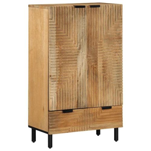 Vidaxl Buffet Marron 60x33x100 Cm Bois De Manguier Massif