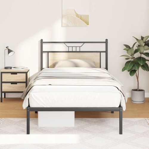 Vidaxl Cadre De Lit Sans Matelas Chêne Sonoma 100x190 Cm