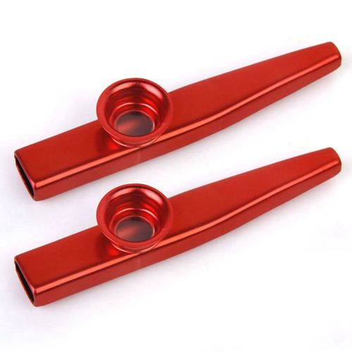2x Mirliton En Alliage D'aluminium Avec Une Membrane Rouge