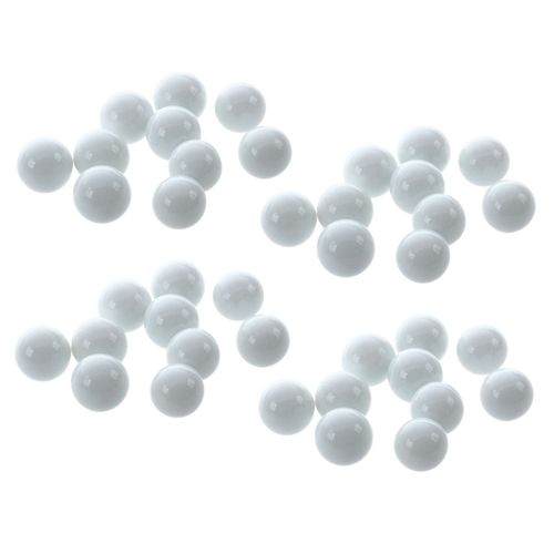40pcs Bille Perle Ronde Verre Marbre Jeux Jouet Enfant Vase Aquarium Poisson Decoration Blanc