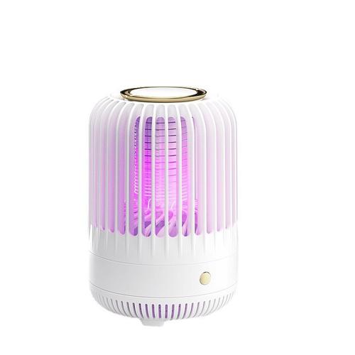 Lampe Anti Moustique, Tue Mouche Electrique Uv Tueur D'insecte Efficace Portée ,Piège À Moucheron Attrape Mite Pour Chambre Maison Cuisine Terrasse Blanche