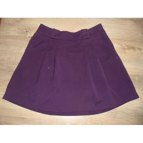 Jupe Patineuse H&m Violette Foncée T42