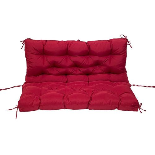 Coussin Fauteuil Jardin Dossier Haut, Antidérapant Épaissir Coussin De Chaise Berçante, Épais Intérieur Extérieur Patio Chaise Longue Coussin(Pas De Chaise)(100*100*10cm,Vin Rouge 1 Pièce)