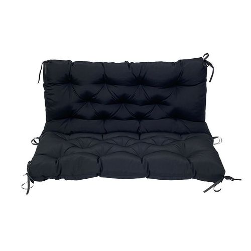 Coussin Fauteuil Jardin Dossier Haut, Antidérapant Épaissir Coussin De Chaise Berçante, Épais Intérieur Extérieur Patio Chaise Longue Coussin(Pas De Chaise)(100*100*10cm,Noir 1 Pièce)