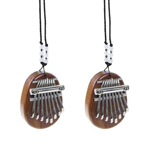 2x Mini Kalimba 8 Touches Pouce Piano Grand Son Clavier Clavier Instrument De Musique