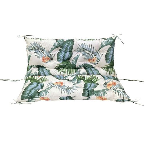 Épais Intérieur Extérieur Patio Chaise Longue Coussin,Coussin Haut Dossier Pour De Banc De Jardin, 100x100x10cm, Style Hawaïen, 1 Pièce