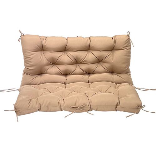 Épais Intérieur Extérieur Patio Chaise Longue Coussin,Coussin Haut Dossier Pour De Banc De Jardin, 100x100x10cm,Kaki, 1 Pièce