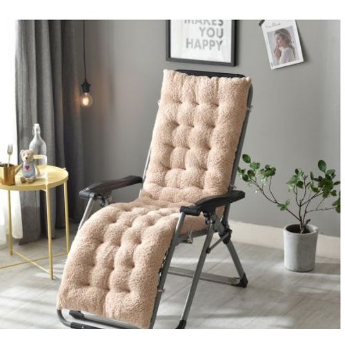 Épaissir Les Coussins De Chaise Inclinable À Bascule En Peluche,Coussins De Siège Coussin De Sol De Couleur Unie D'hiver Avec Attaches Pour Bureau Extérieur Orthopédique Coccyx Douleur Au Do.160*50*12cm,Marron Clair, 1 Pièce