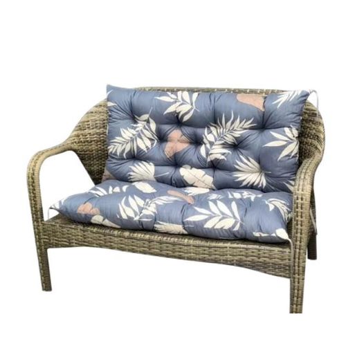 Coussins Pour Extérieur Et Intérieur Coussin D?Assise 150x100x8cm?Garden Factory Coussins Pour Coussins Palette, Coussins Pour Meubles En Palette ,Feuilles Grises, 1 Pièce