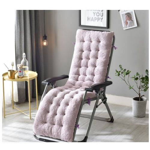 Épaissir Les Coussins De Chaise Inclinable À Bascule En Peluche,Coussins De Siège Coussin De Sol De Couleur Unie D'hiver Avec Attaches Pour Bureau Extérieur Orthopédique Coccyx Douleur Au Do.160*50*12cm,Violet Clair, 1 Pièce