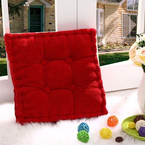 Coussins De Chaise De Jardin/Coussin De Siège De Jardin En Polyester (50*50cm,Grand Rouge, 1 Pièce)
