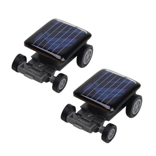 2x Mini Voiture De Haute Qualite Jouet Solaire De Coureur De Voiture Gadget Educatif Pour Enfants Jouet D'energie Solaire De Vente Chaude Noir