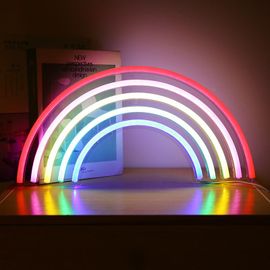 Panneau Lumineux Arc-En-Ciel Néon - Veilleuse Led Arc-En-Ciel - Décoration Pour Enfant, Mur, Fête D'anniversaire, Noël, Décoration De Mariage