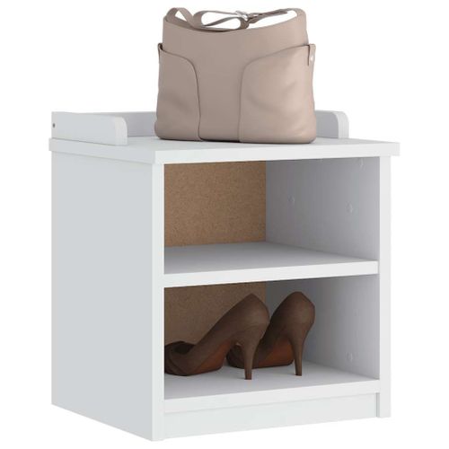 Vidaxl Banc De Couloir Sandnes Blanc 45x40x50 Cm Bois De Pin Massif