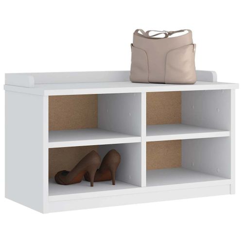Vidaxl Banc De Couloir Sandnes Blanc 87x40x50 Cm Bois De Pin Massif