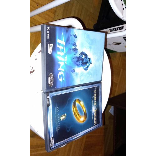 The Thing Et Le Seigneur Des Anneaux Pc Cd Rom Lot De 2 Jeux Vidéo.