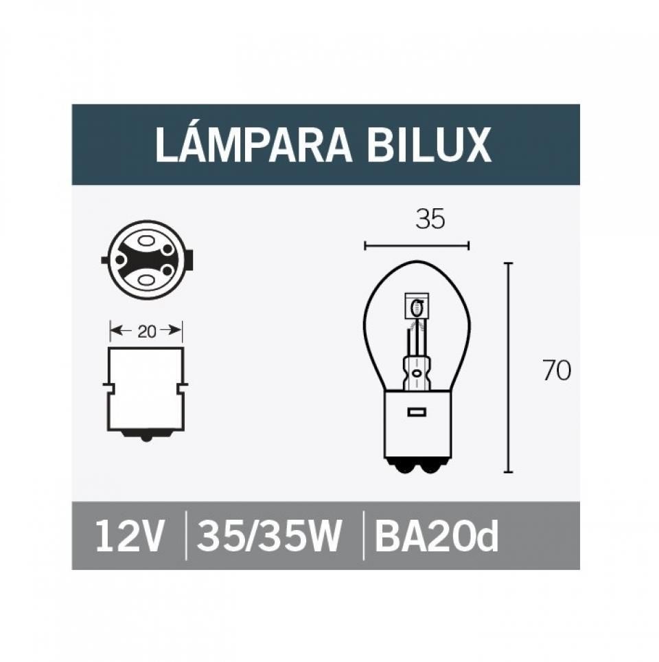 Ampoule Vicma S2 BA20D Bilux 12V 35/35W - Pièces Electrique sur La