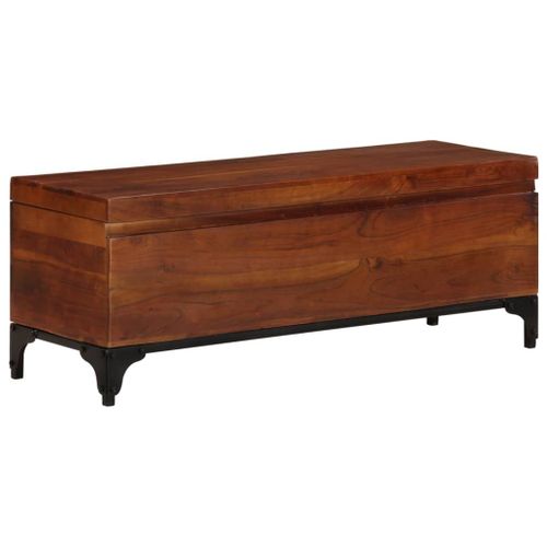 Vidaxl Coffre De Rangement 110x35x41 Cm Bois D'acacia Solide