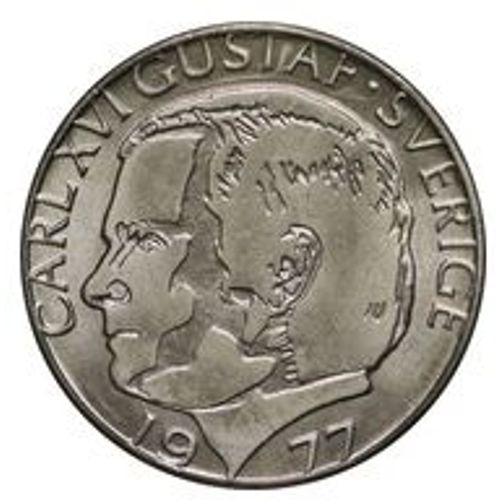 Pièce 1 Couronne Suède - 1977 Carl Xvl Gustaf