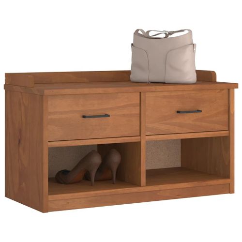 Vidaxl Banc De Couloir Sandnes 87x40x50 Cm Bois De Pin Massif