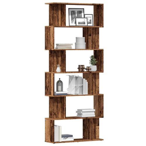 Vidaxl Bibliothèque Vieux Bois 80x24x192 Cm Bois D'ingénierie