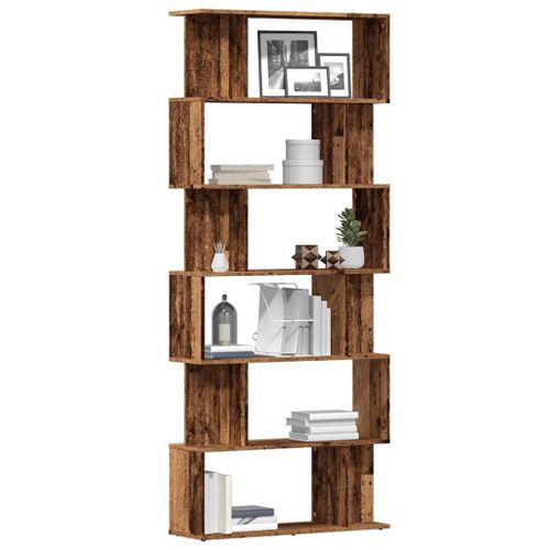 Vidaxl Bibliothèque Vieux Bois 80x24x192 Cm Bois D'ingénierie