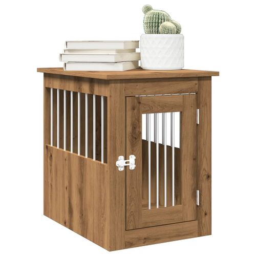 Vidaxl Meuble De Cage Pour Chiens Chêne Artisanal 45x62x59 Cm