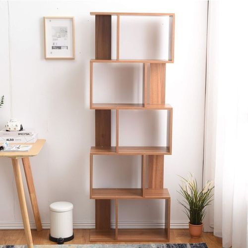 Bibliothèque Mobili Rebecca - Étagère 5 Niveaux En Bois Marron , Design Moderne