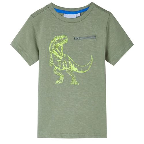 T-Shirt Pour Enfants À Manches Courtes Kaki Clair 128