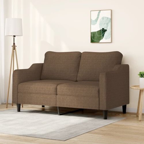 Vidaxl Canapé À 2 Places Marron 140 Cm Tissu