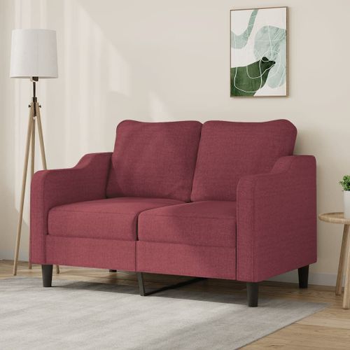 Vidaxl Canapé À 2 Places Rouge Bordeaux 120 Cm Tissu