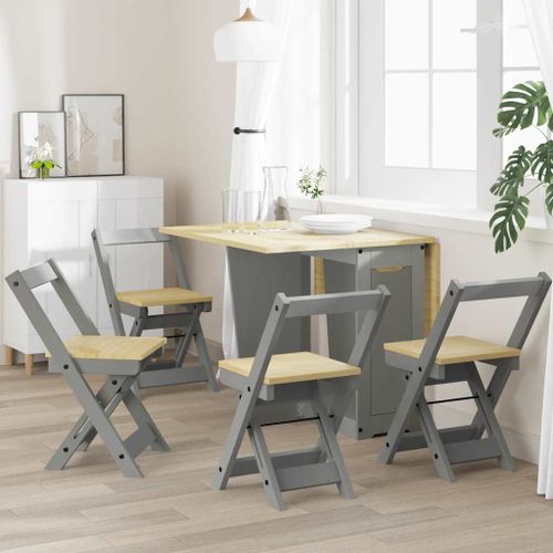 Vidaxl Chaises À Manger Pliables Lot De 4 Corona Bois De Pin Massif