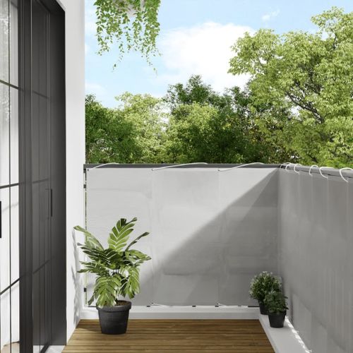 Vidaxl Écran De Balcon Gris Clair 120x700 Cm 100% Polyester Oxford